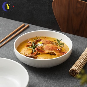 Bol à nouilles en céramique blanc simple et créatif pour la maison - Product Image 3