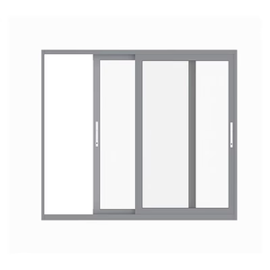 Fabricant de premier plan – Porte coulissante horizontale moderne en aluminium pour salon, double vitrage trempé, coupe-vent et anti-moustiques - Product Image 1