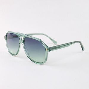 Lunettes de soleil surdimensionnées pilote en acétate à double pont UV400, monture large, personnalisables avec logo, pour hommes et femmes, collection mode 2025 - Product Image 3