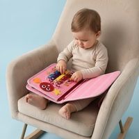 Livre d'activités personnalisable en tissu doux, livre silencieux en feutre Montessori, livre d'autocollants magiques sensoriels pour l'apprentissage précoce des bébés, jouets pour enfants et tout-petits