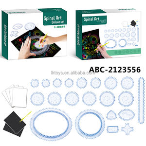 LK玩具艺术绘画模板文具花尺绘图板自动儿童绘画玩具螺旋图促销玩具 - Product Image 4