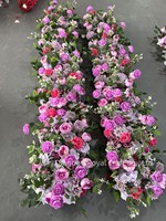 Groothandel Nieuw Ontwerp Wit Rood Grote Bloem Runner Boog Wrap Voor Bruiloft Decor