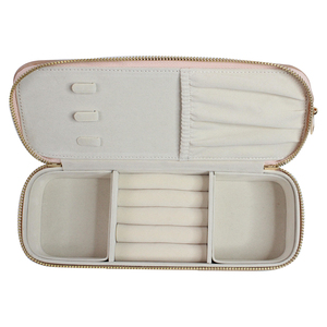 Borsa da viaggio <span class=keywords><strong>in</strong></span> <span class=keywords><strong>pelle</strong></span> sintetica con cerniera cosmetica di grande capacità borsa portatile di <span class=keywords><strong>produzione</strong></span> personalizzata - Product Image 3