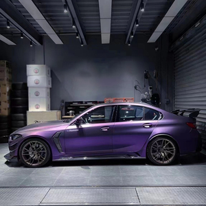 Film Vinyle Adhésif Mat PVC/PET Violet pour Recouvrement Automobile Peinture d'Origine, Sans Bulles, Décoration Intérieure et Extérieure, Pour Changement de Couleur de Voiture DIY - Product Image 3