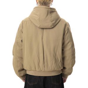 Sudadera con capucha <span class=keywords><strong>de</strong></span> alta calidad para hombre, estilo retro vaquero, informal, para invierno, con relleno <span class=keywords><strong>de</strong></span> algodón, personalizable, con cremallera - Product Image 3