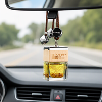Diffuseur de parfum pour voiture, pendentif en verre pour huiles essentielles, désodorisant longue durée pour l'intérieur du véhicule