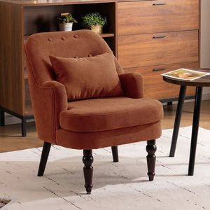 <span class=keywords><strong>Canapé</strong></span> simple American Vintage, <span class=keywords><strong>fauteuil</strong></span> d'appoint en tissu à carreaux de style européen avec structure en bois massif, <span class=keywords><strong>fauteuil</strong></span> de détente - Product Image 5