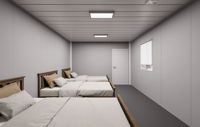 Maison conteneur modulaire démontable et relocalisable pour le logement des travailleurs des camps de mineurs, des mineurs de pétrole et de gaz, et des travailleurs isolés