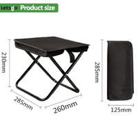 Chaise d'extérieur pliable portable pour camping, pêche, randonnée, pique-nique, mini-tabouret de rangement