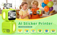 Mini Impresora Térmica Inteligente con IA, Pantalla Táctil de 3.5 Pulgadas, Sin Tinta, Inalámbrica, Basada en Linux, 2000 mAh, Impresora Portátil para Niños, Carga Tipo C