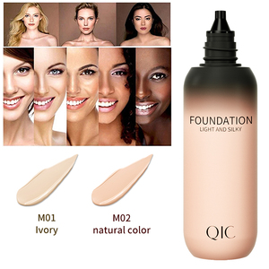 QIC Minyak Pelembap Pengontrol Minyak Mengecilkan Pori-pori Concealer Full Coverage Tahan Air Tahan Lama Ringan Halus Seperti Sutra Foundation - Product Image 2