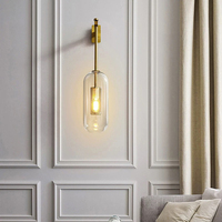 Applique murale LED moderne avec abat-jour en verre pour chambre à coucher, couloir, salon - Design créatif et personnalisé