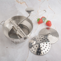 Keuken Accessoires Handheld Fruit Groente Voedsel Molen Rvs Handleiding Voedsel Groente Chopper Met 3 Discs