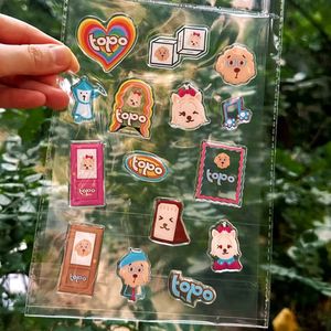 Autocollants en résine époxy transparente adhésive, design de dessin animé OEM, autocollants en forme de dôme - Product Image 1