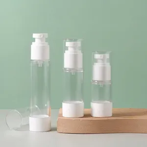 Botella de espray al vacío para viaje, dispensador de espray plano, sin aire, 5ml, 15ml, 30ml, 50ml, 80ml, 100ml
