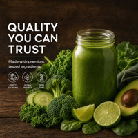 Poudre de superaliments verts Qbioflex Factory Direct, fruits et légumes, extrait de champignons pour femmes et hommes