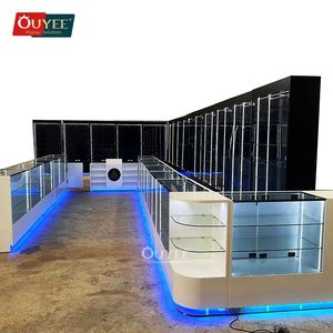 Ouyee Nhà Máy Hiển Thị Tủ Bánh Xe Kính Showcase Kính Hiển Thị Showcase Khói Cửa Hàng Hiển Thị Trường Hợp Cho Khói Cửa Hàng - Product Image 2