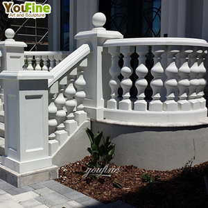 Balustrade extérieure en marbre <span class=keywords><strong>blanc</strong></span> <span class=keywords><strong>et</strong></span> colonnes en pierre - Product Image 2