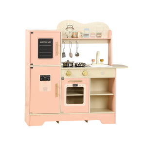 Nuevo Juego de Cocina de Juguete de Madera Rosa Multifuncional <span class=keywords><strong>para</strong></span> Niñas 2026, Refrigerador de Juguete <span class=keywords><strong>para</strong></span> Niños - Product Image 1
