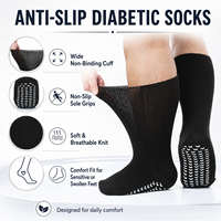 Chaussettes Diabétiques Personnalisées Sans Coutures, Douces et Respirantes, à Bout Souple, pour Femmes et Hommes, avec Bord Ample, Logo Personnalisé, Vente en Gros OEM