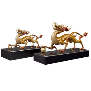 Great Copper World Dragon Figurine Handmade Chinese Zodiac Decor Desktop Ornament Year Of The Dragon Gift - Product Image 5
