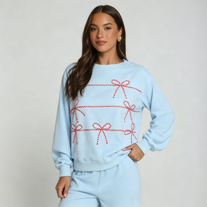 Pijamas Navideños para Mujer, Conjunto de Ropa de Dormir Suave de Viscosa de Bambú, Pijamas de Manga Larga para Mujer, Ropa Navideña Personalizada - Product Image 1