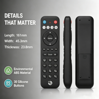 Telecomando IR in Silicone Durevole RCT030 Compatibile con Più Dispositivi per Lettore Video, Accetta Logo e Layout Personalizzati