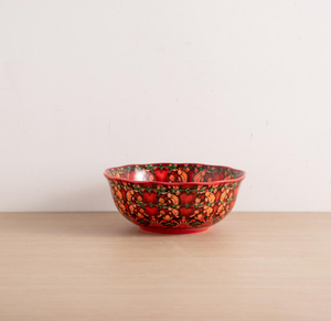 Bohemian Red Mandala Floral Ceramic Dinnerware <b>Set</b>, Customizable Plates Bowls <b>Bakeware</b> for Wholesale - Product Image 3