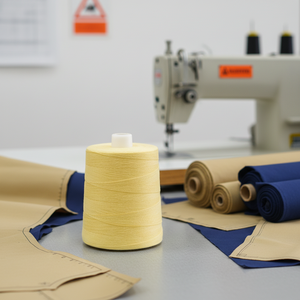 คุณสมบัติหน่วงการติดไฟของเส้นใยโพลีอะโรมาติกร่วมกับเส้นด้ายคาร์บอนไฟเบอร์ที่มีกลิ่นหอมของหลังคาโพลีอะโรมาติก - Product Image 1