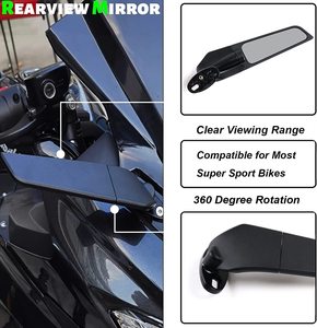 Rétroviseurs de moto réglables et rotatifs pour l'avant supérieur, compatibles avec Honda, Kawasaki, Suzuki, Yamaha, Win - Product Image 3