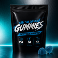 Gummies de créatine naturelle en vrac pour adultes, 5g de monohydrate de multi-créatine pour la performance, la récupération et la croissance musculaire (OEM)