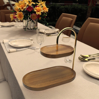 Ensemble de supports à gâteaux en bois pour gâteaux de mariage, présentation de fête