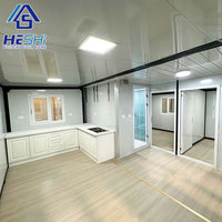 Prix d'une maison conteneur extensible de 20 pieds, 2 chambres, préfabriquée, villa miniature de luxe de 20 pieds, maison préfabriquée portable
