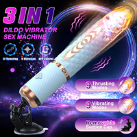 Vibromasseur Godemiché à Ventouse 9 Modes de Poussée Stimulateur Point G Orgasme Masseur Plug Anal Jouet Sexuel pour Femmes 18+