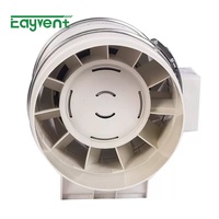 Ventilateur de gaine à flux mixte silencieux 150 mm, ventilateur de ventilation AC avec contrôleur de vitesse pour système hydroponique de serre de culture