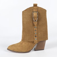 Nouvelles bottes de mode pour femmes avec talons épais, rivets pointus, ceintures, fermetures éclair latérales et talons hauts