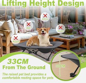 Cama elevada portátil para perros, cuna plegable estable para perros, cama de camping, cama elevada para perros - Product Image 5
