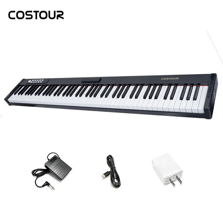 Kostum Studio Piano Keyboard 88 Piano Kunci Digital untuk Luar Ruangan