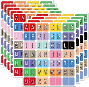 <strong>Alphabet</strong> a to Z Index File Folder Labels Multicolor <strong>Alphabet</strong> Tabs Color <strong>Coded</strong> Tab Dividers Stickers Teacher Supplies Stickers - Product Image 1