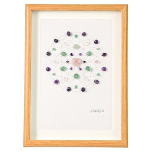 Nouveau bois cadre Photo présentoir naturel améthyste peinture Feng Shui Style maison ornement de fête pour photo et cadeau - Product Image 5