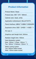Gamer-X Hot Sales Mid Tower Black/White Steel Gaming PC Case with Side Panel Window USB-C HD Audio MicroATX/ITX Support in Stock