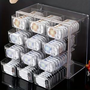 Boîte de rangement en plastique transparente anti-poussière, murale, pour le maquillage, les lentilles de contact, les lunettes, les soins, la salle de bain, utilisation en Chine - Product Image 2