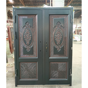 Hiện đại đôi lá thép không gỉ nội thất cửa an ninh cửa cho nhà nhập căn hộ hoàn thành với các biện pháp an ninh đôi - Product Image 4