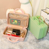 Valise de voyage compacte 14 pouces avec serrure à combinaison pour maquillage et cosmétiques