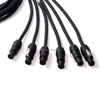 Câble multipaire d'alimentation de scène ABCCABLS Socapex 19 broches, câble de distribution Powercon 6 voies pour l'éclairage de scène