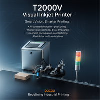 Máquina de codificación de fecha DOCOD T2000V Impresora de impresión de código de barras de inyección de tinta visual para línea de producción de envasado de alimentos Control de luz de alarma