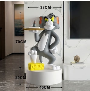Décorations de sol en forme de chat d'anime pour salon, grand canapé à côté du meuble TV, décorations d'art de poupée, entrée, sensation haut de gamme - Product Image 2