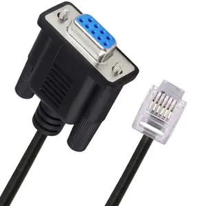 6p6c Rj11 Rj12 ตัวเชื่อมต่อชาย Db9 หญิง Rs232 สายเคเบิลอะแดปเตอร์พอร์ตอนุกรม