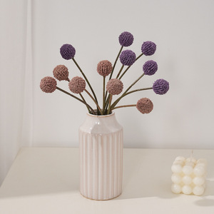 Bouquet de fleurs artificielles Plain Realm, boule dorée en plastique et soie, décoration d'intérieur, fleurs de table d'automne, accessoires de photographie - Product Image 3