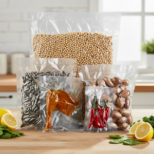 Bolsas de Vacío Pre-cortadas Laminadas de PA/PE con Sellado Térmico y Logotipo Personalizado <span class=keywords><strong>INPACK</strong></span> VFB02 para Envasado de Alimentos para Mascotas - Product Image 1